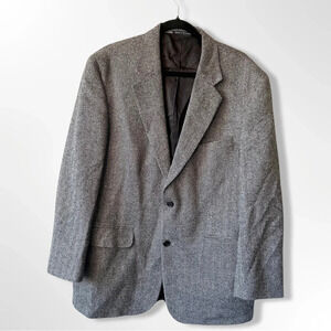 Land’s End Pure  Wool Herringbone Tweed Blazer